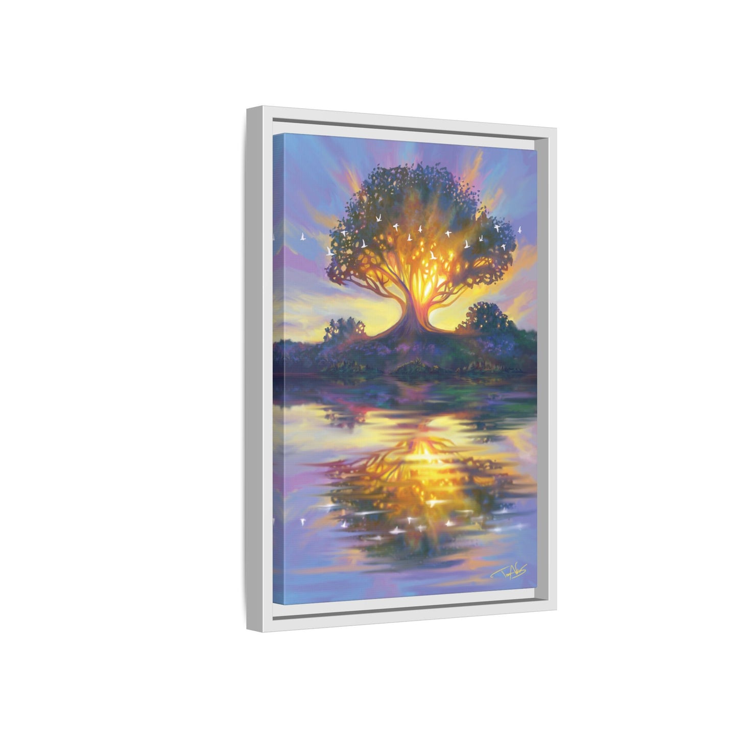 "Sunrise of Flutes" Framed canvas