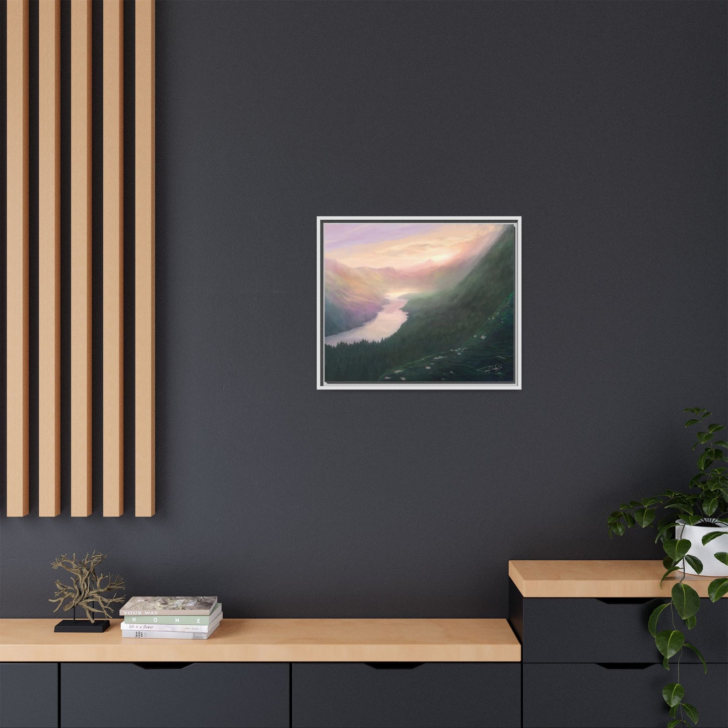 "Morning Glow" Framed canvas