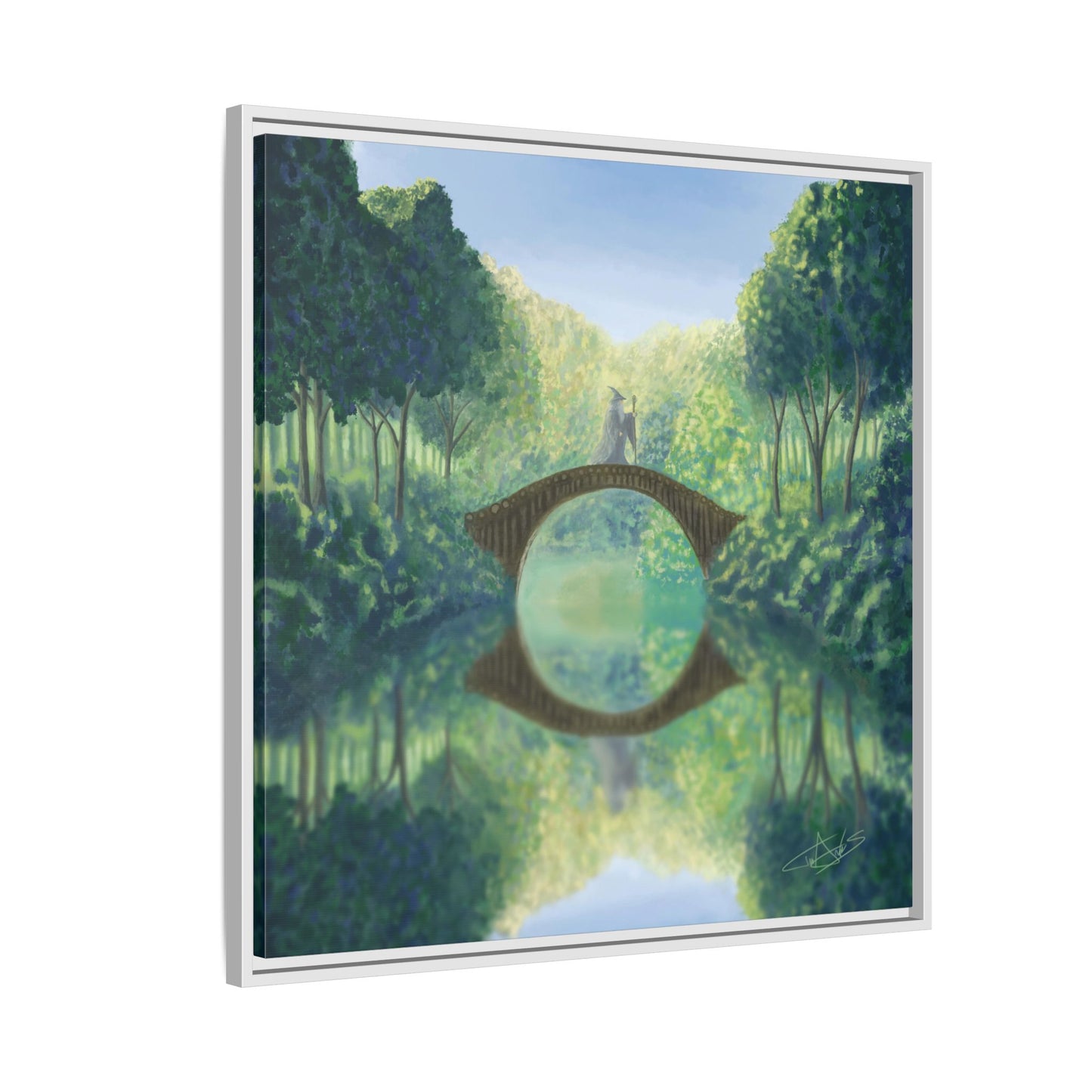 "A Wizard is Never Late" Framed canvas