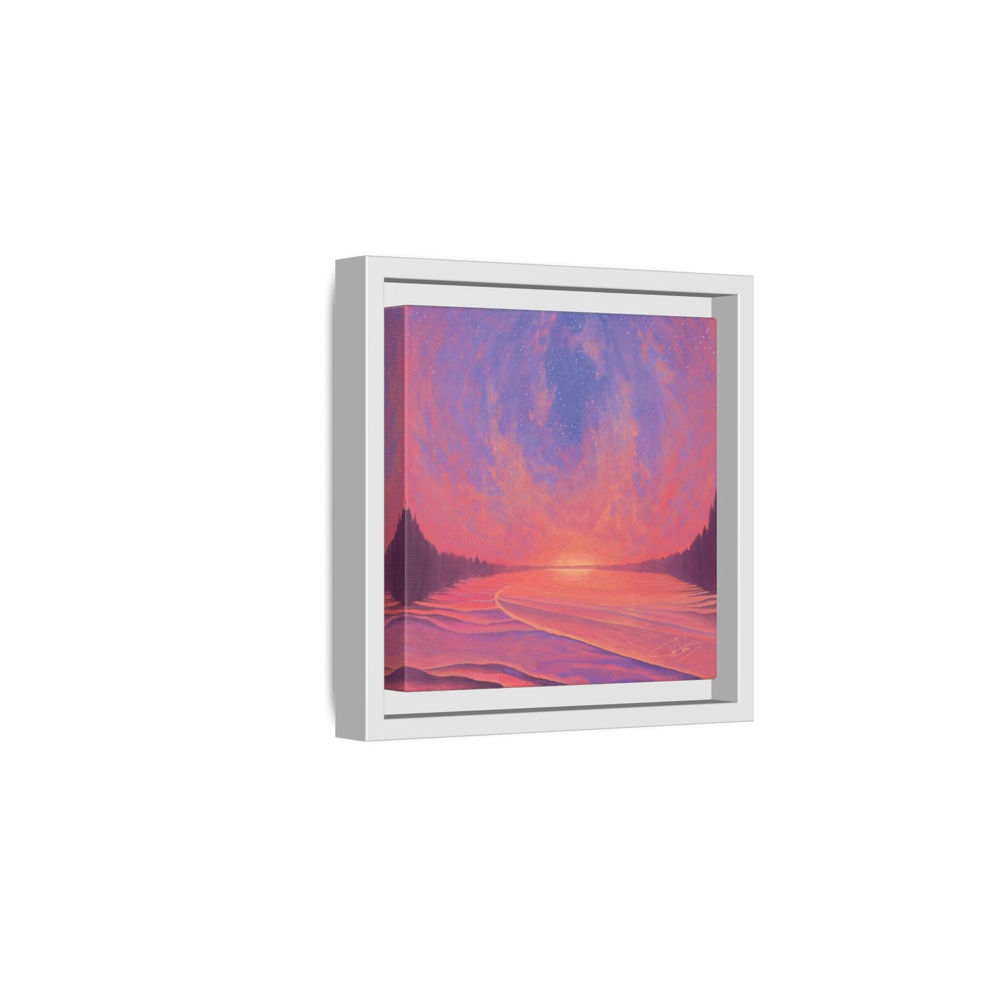 "Infinite Sunset" Framed canvas