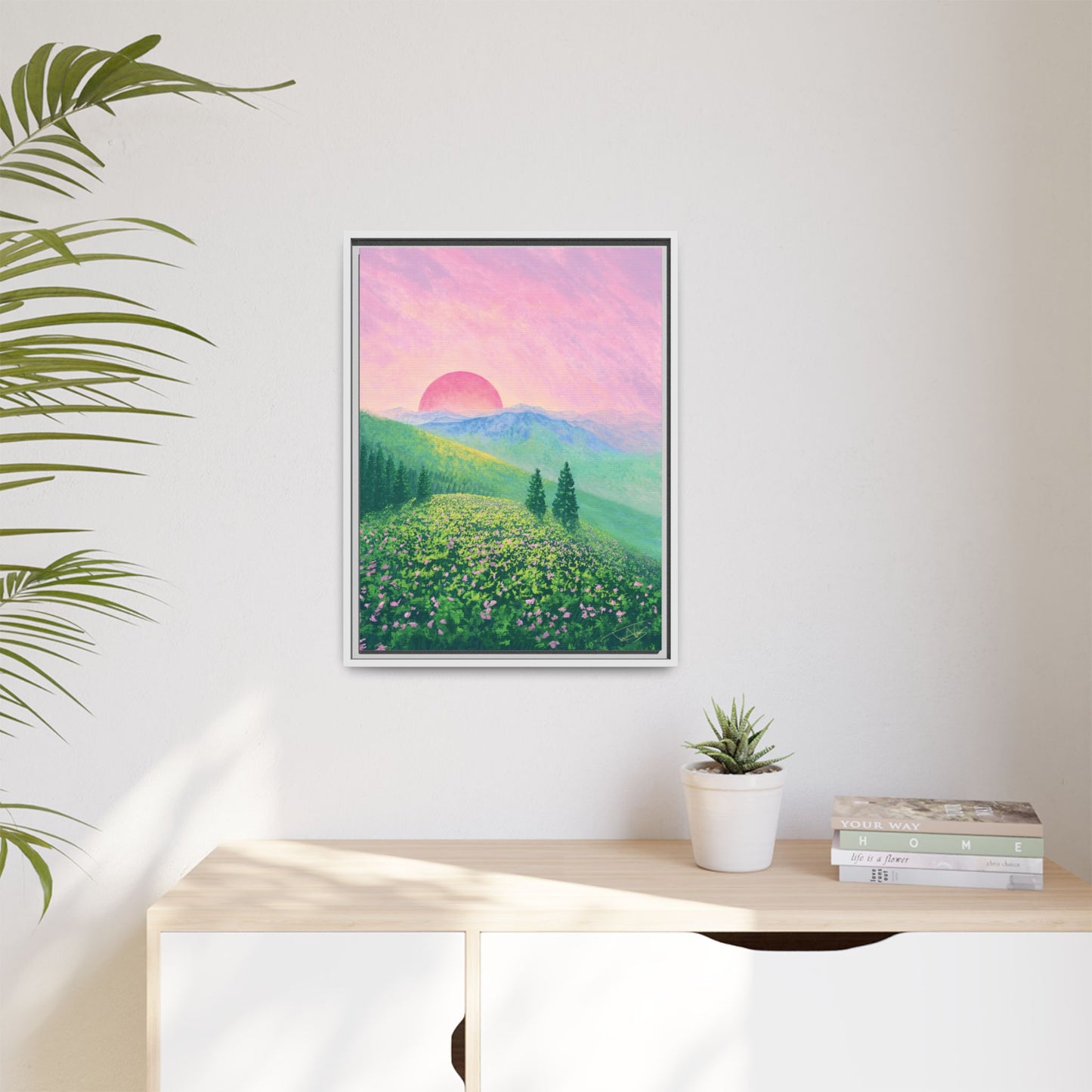 "Sunswept Hills" Framed canvas