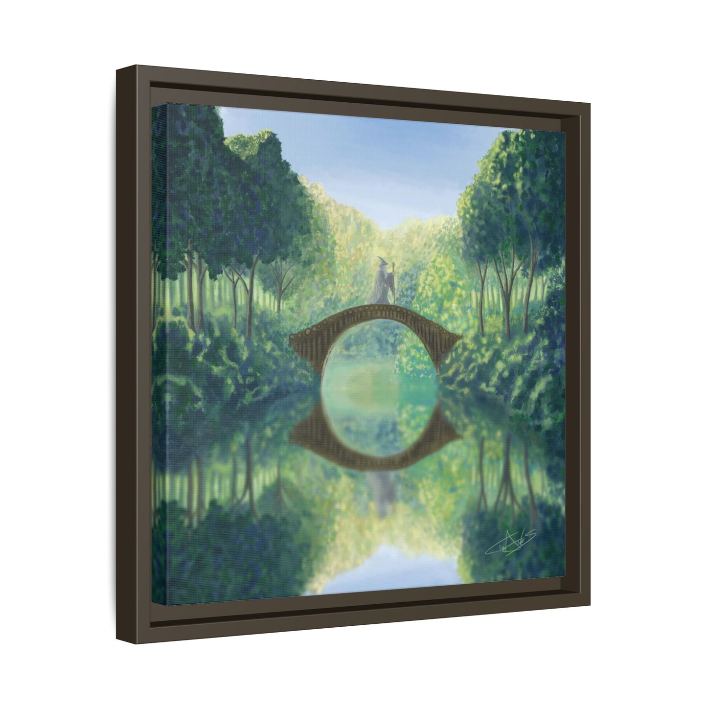 "A Wizard is Never Late" Framed canvas