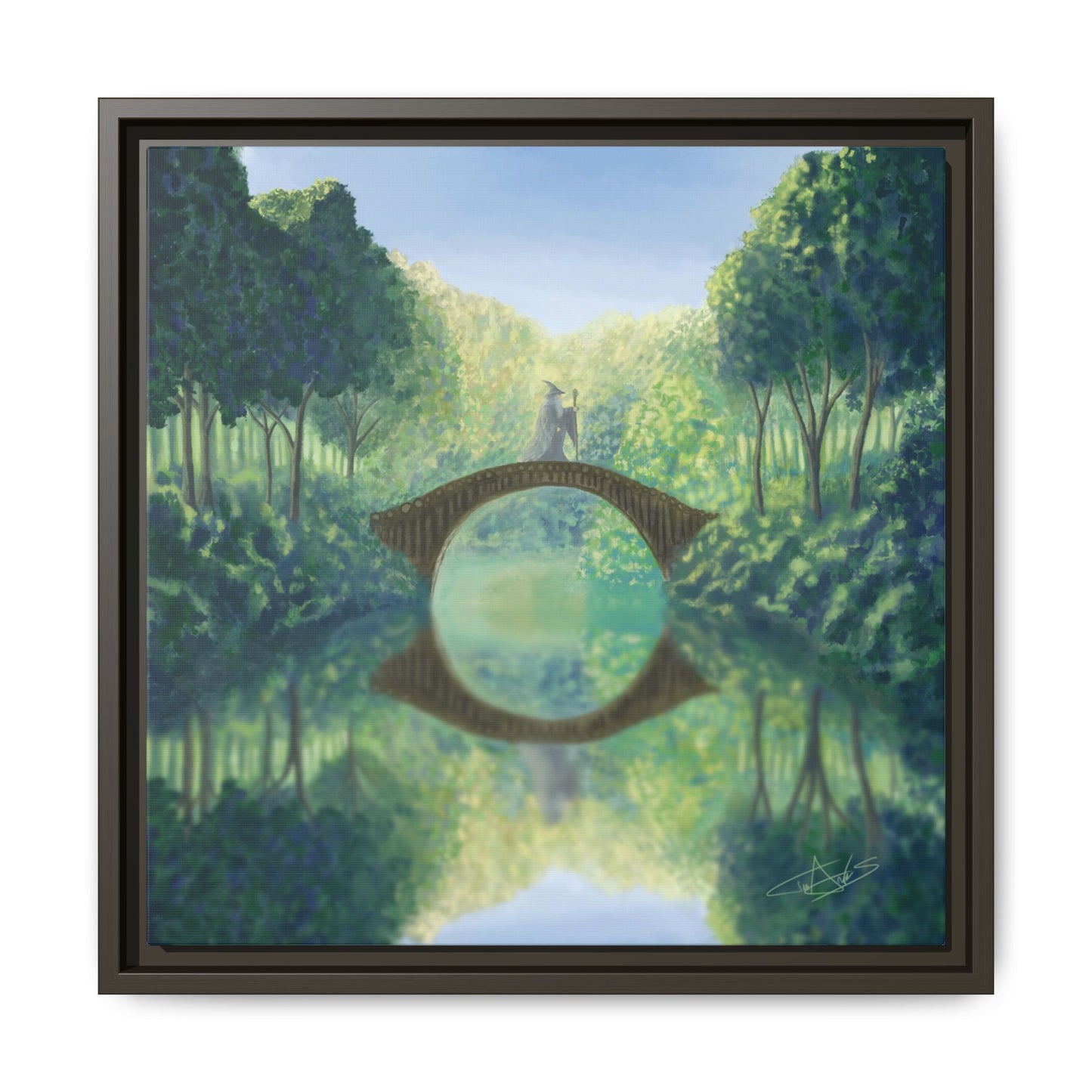 "A Wizard is Never Late" Framed canvas