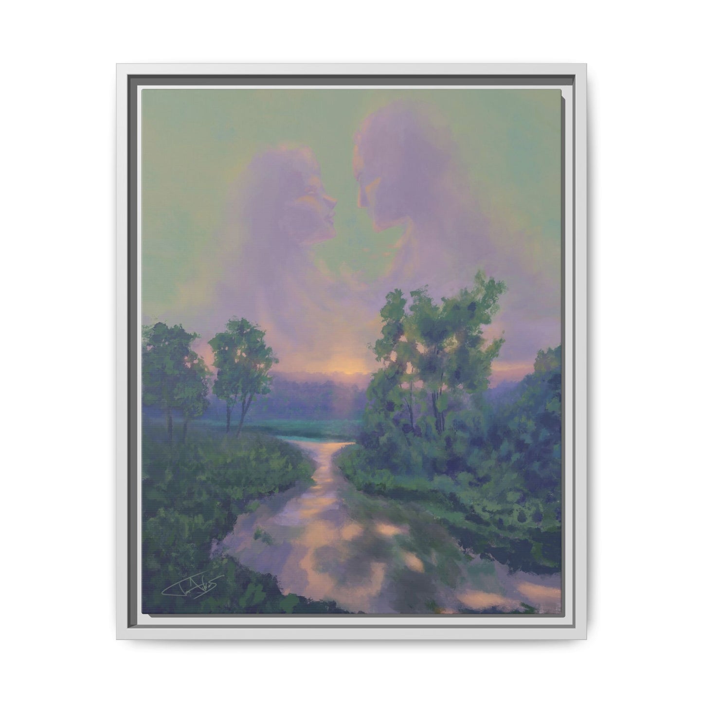 "Love Like a Sunset" Framed canvas