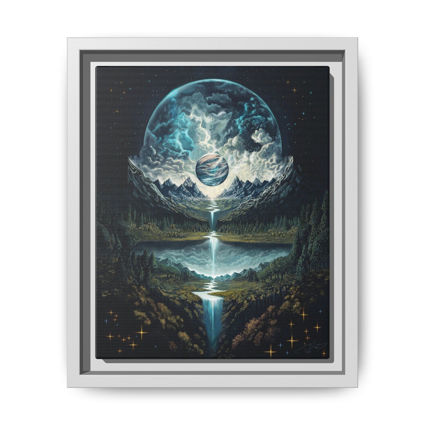 "Time" Framed canvas