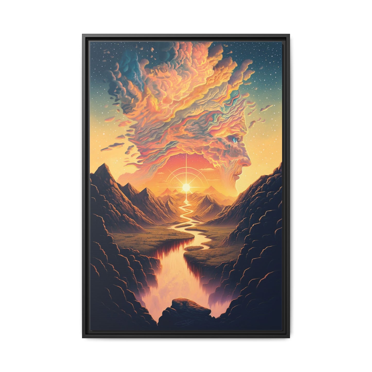 "Mindscape" Framed canvas