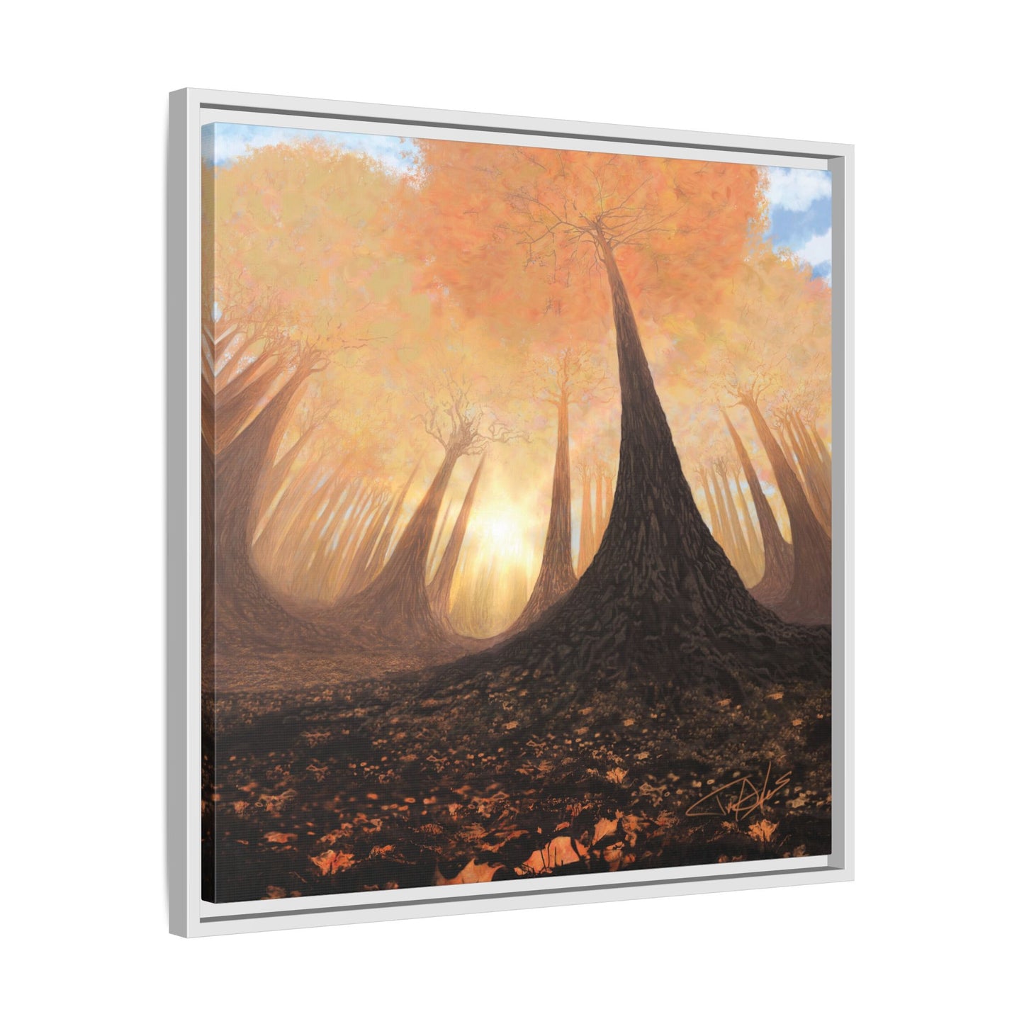 "Fall Painting" Framed canvas