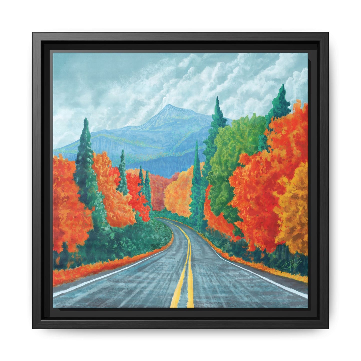 "Long Road Home" Framed canvas