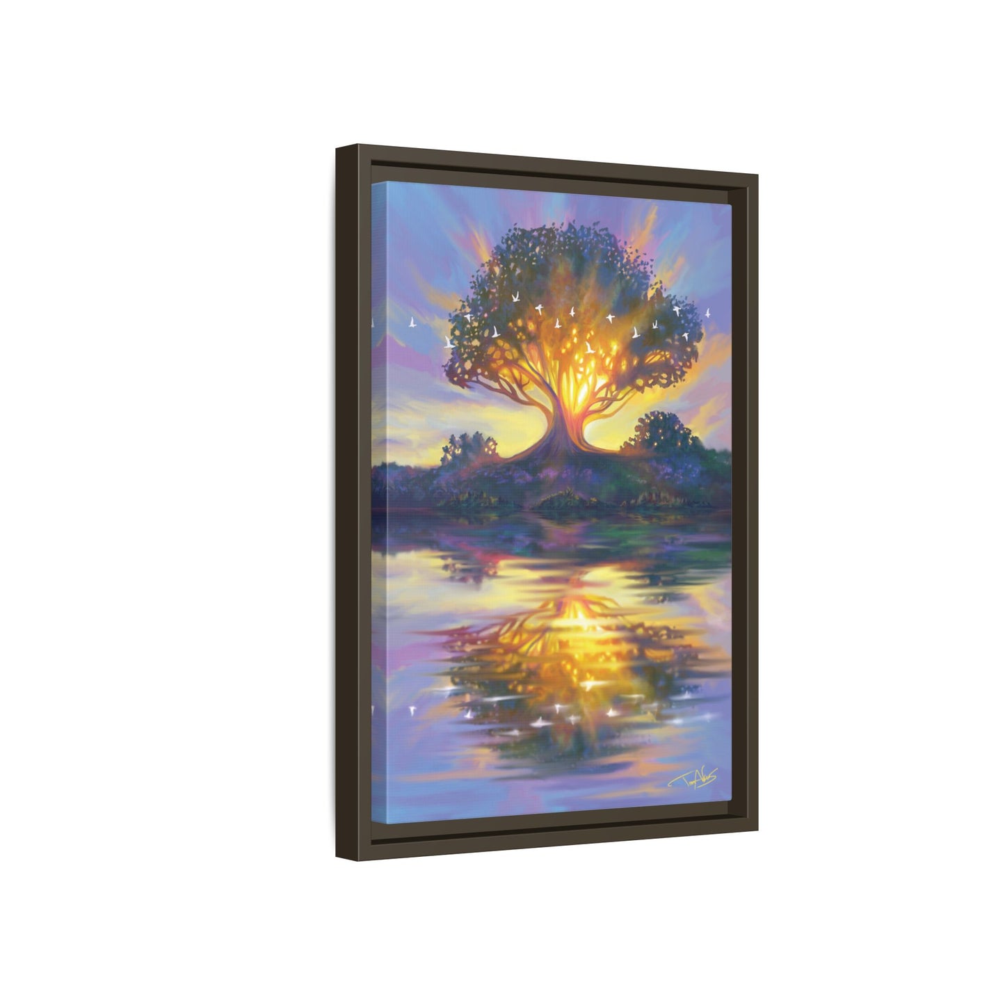 "Sunrise of Flutes" Framed canvas