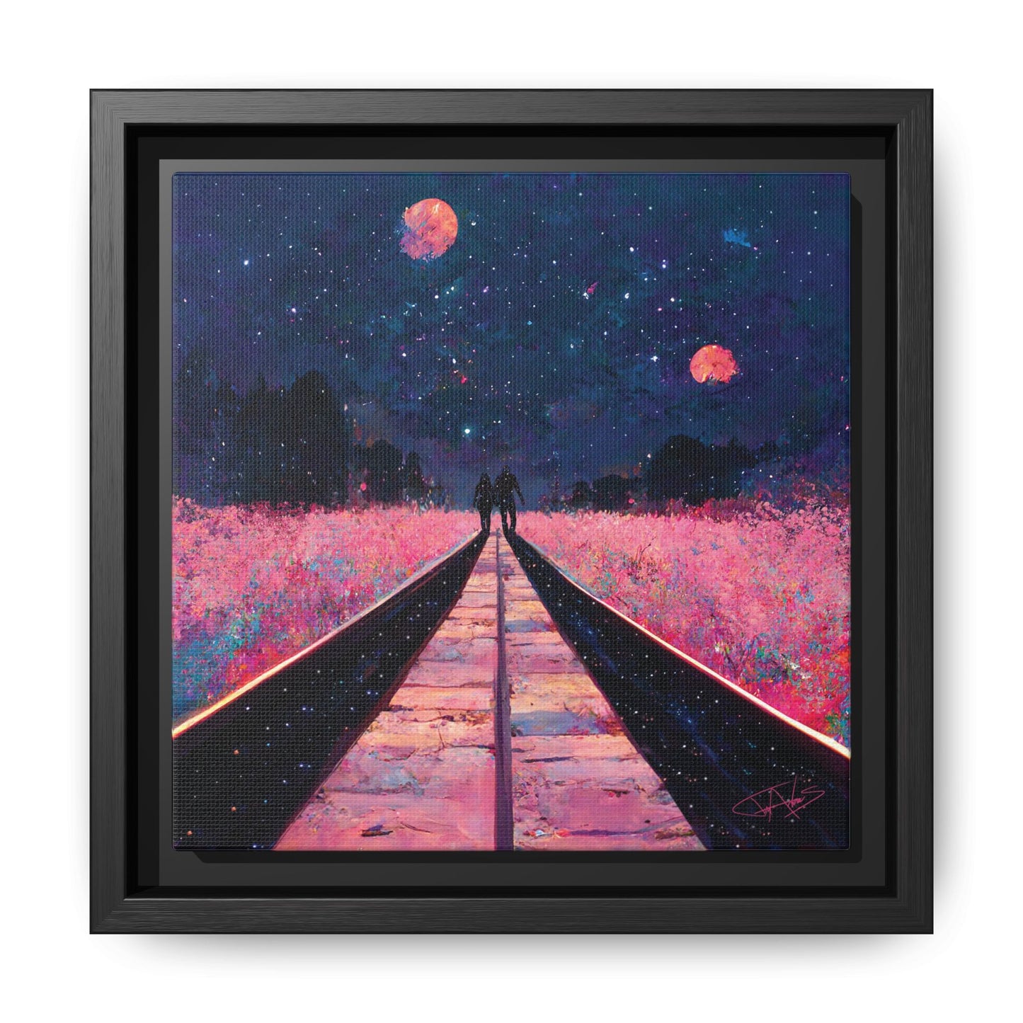 "Two Become One" Framed canvas