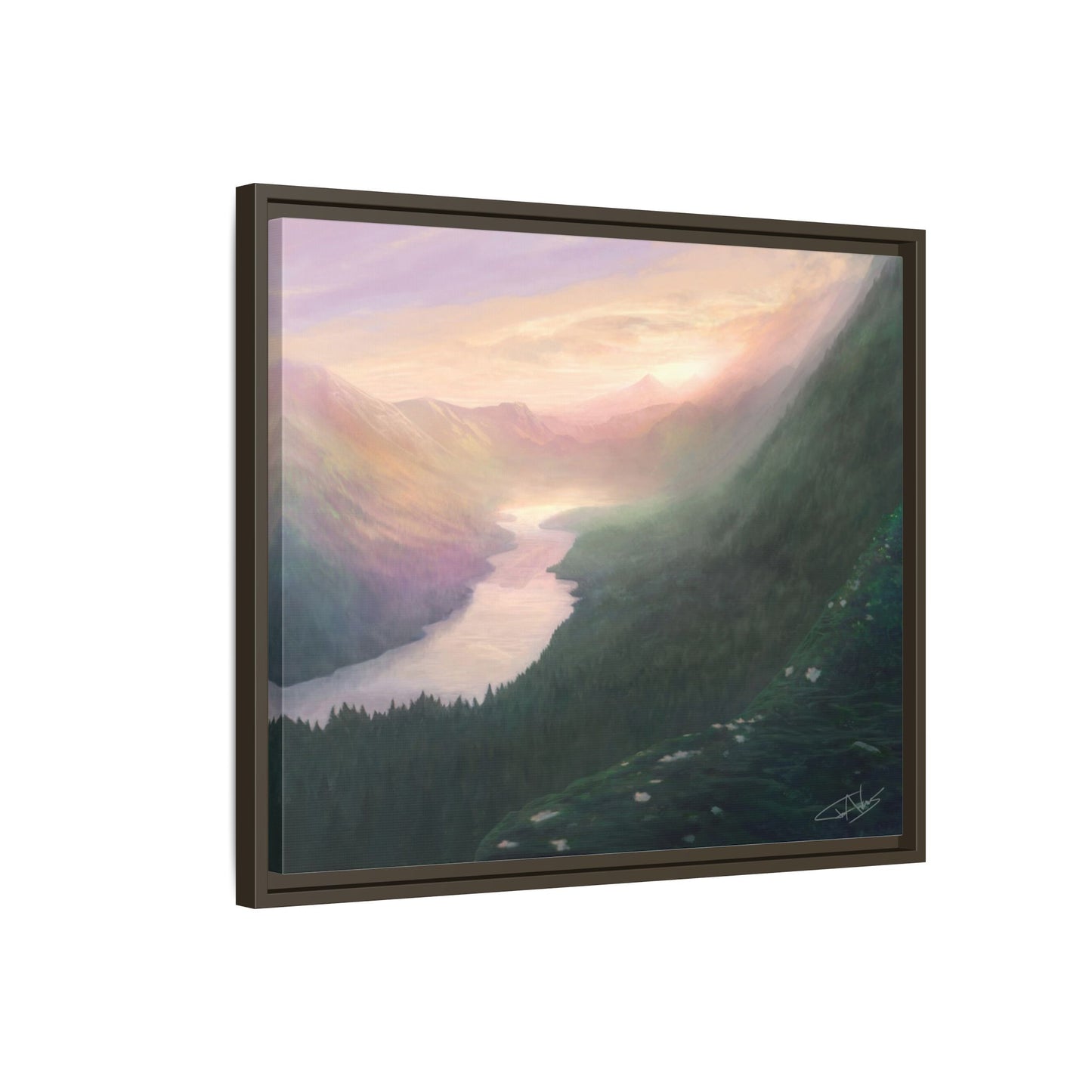 "Morning Glow" Framed canvas