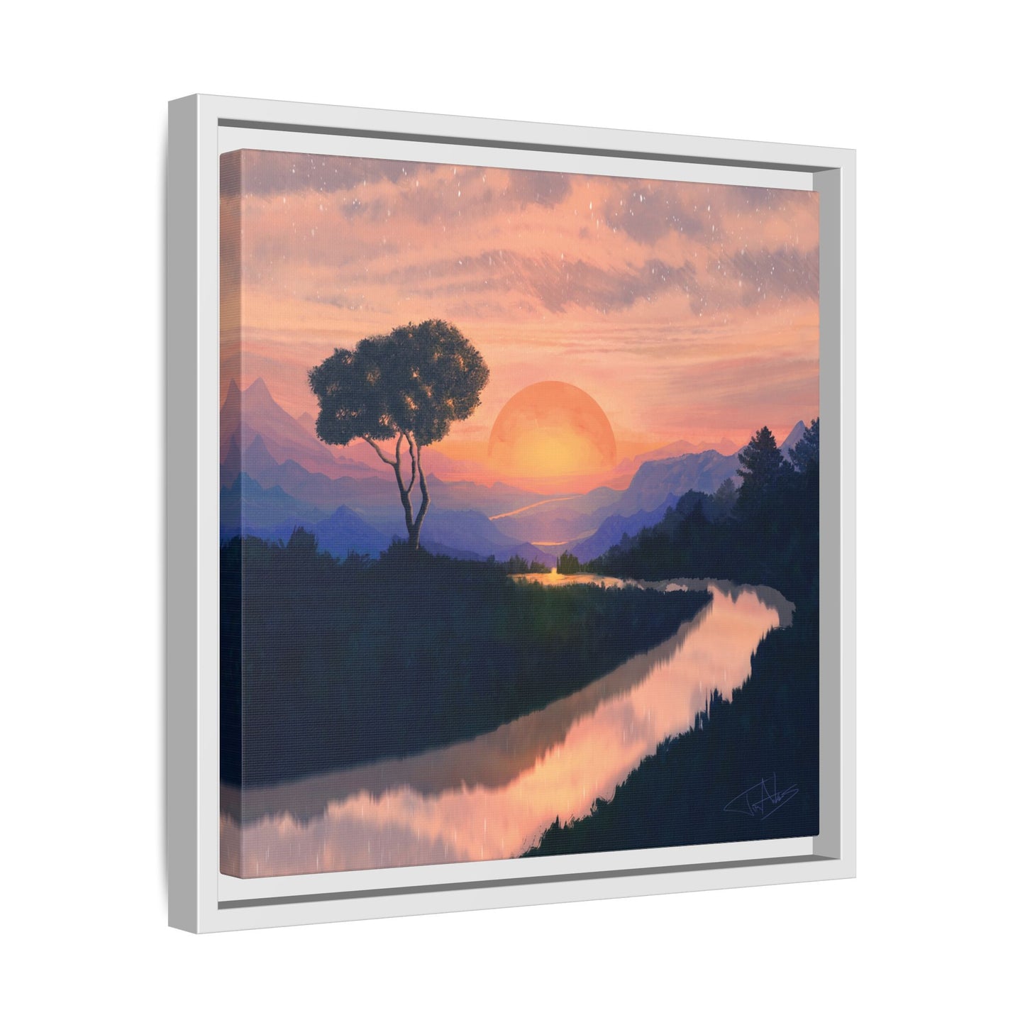 "Summer Sun" Framed canvas