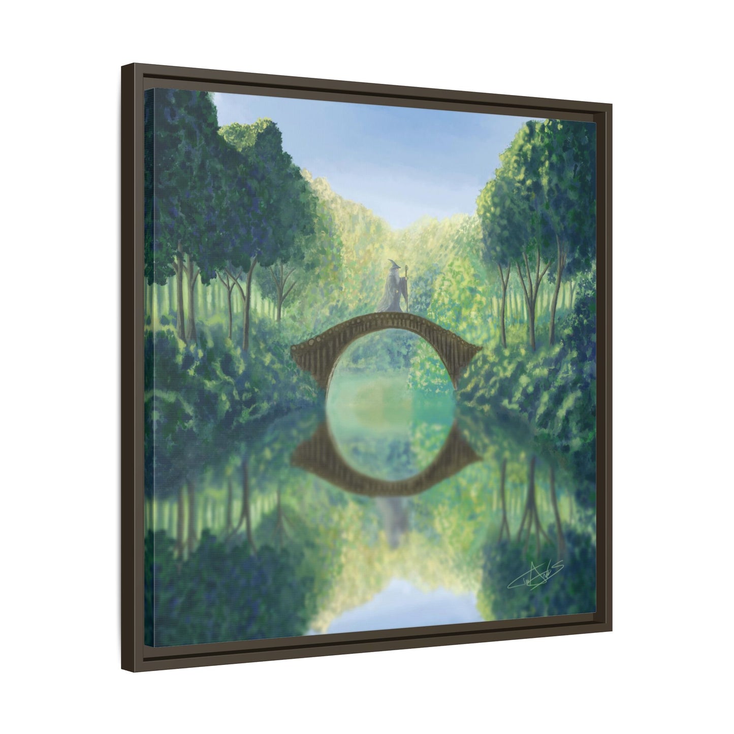 "A Wizard is Never Late" Framed canvas