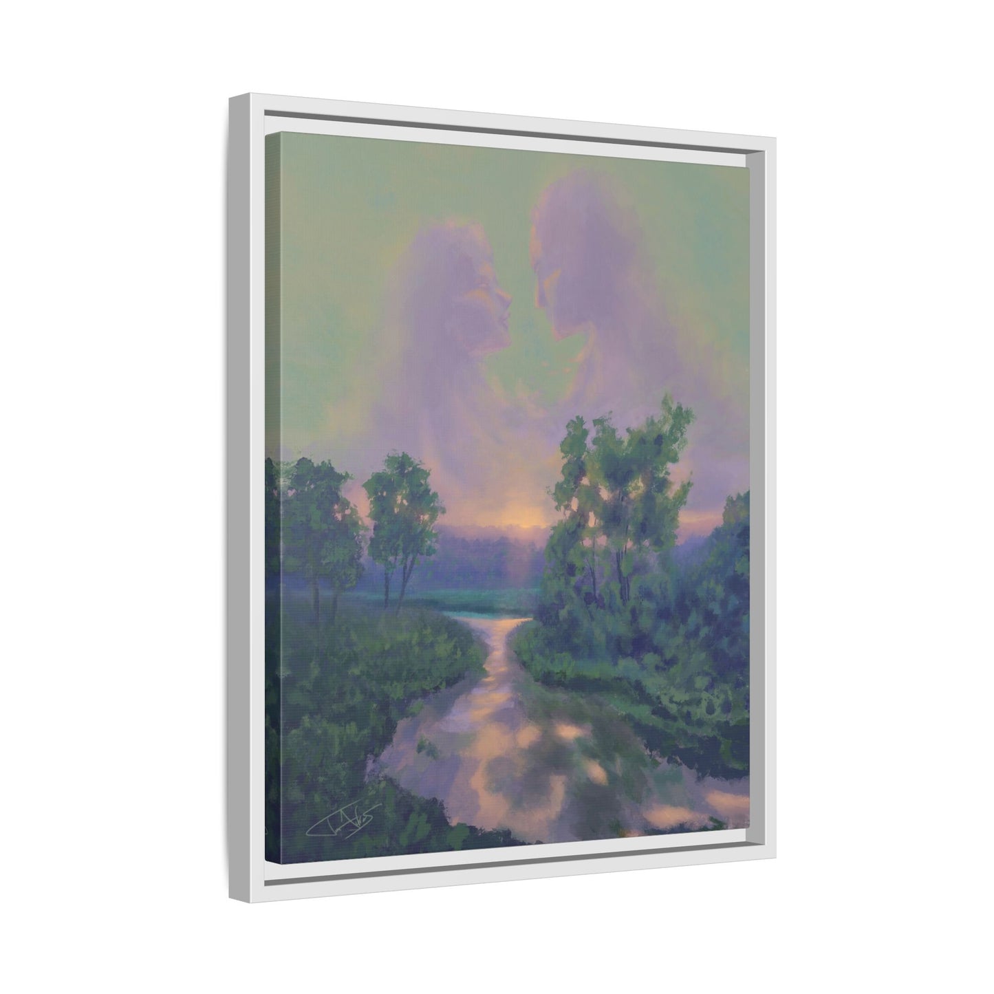 "Love Like a Sunset" Framed canvas