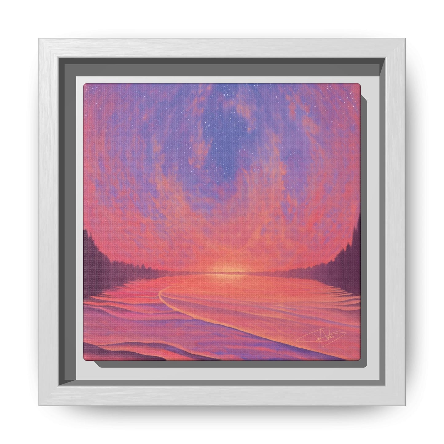 "Infinite Sunset" Framed canvas