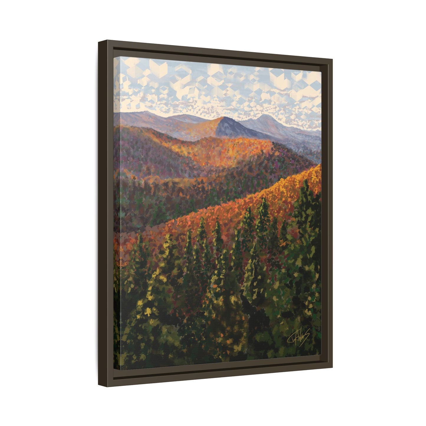 "Hills of Autumn" Framed canvas