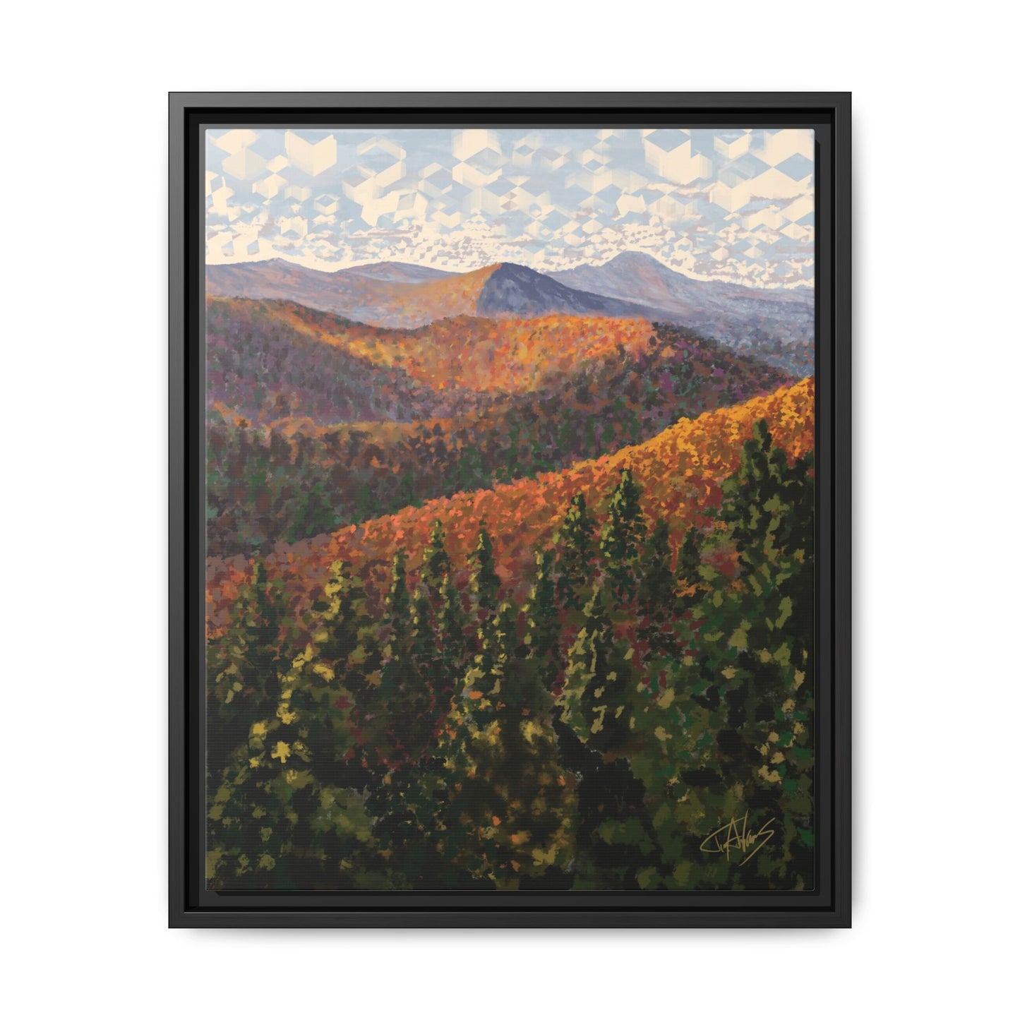 "Hills of Autumn" Framed canvas