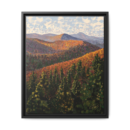 "Hills of Autumn" Framed canvas