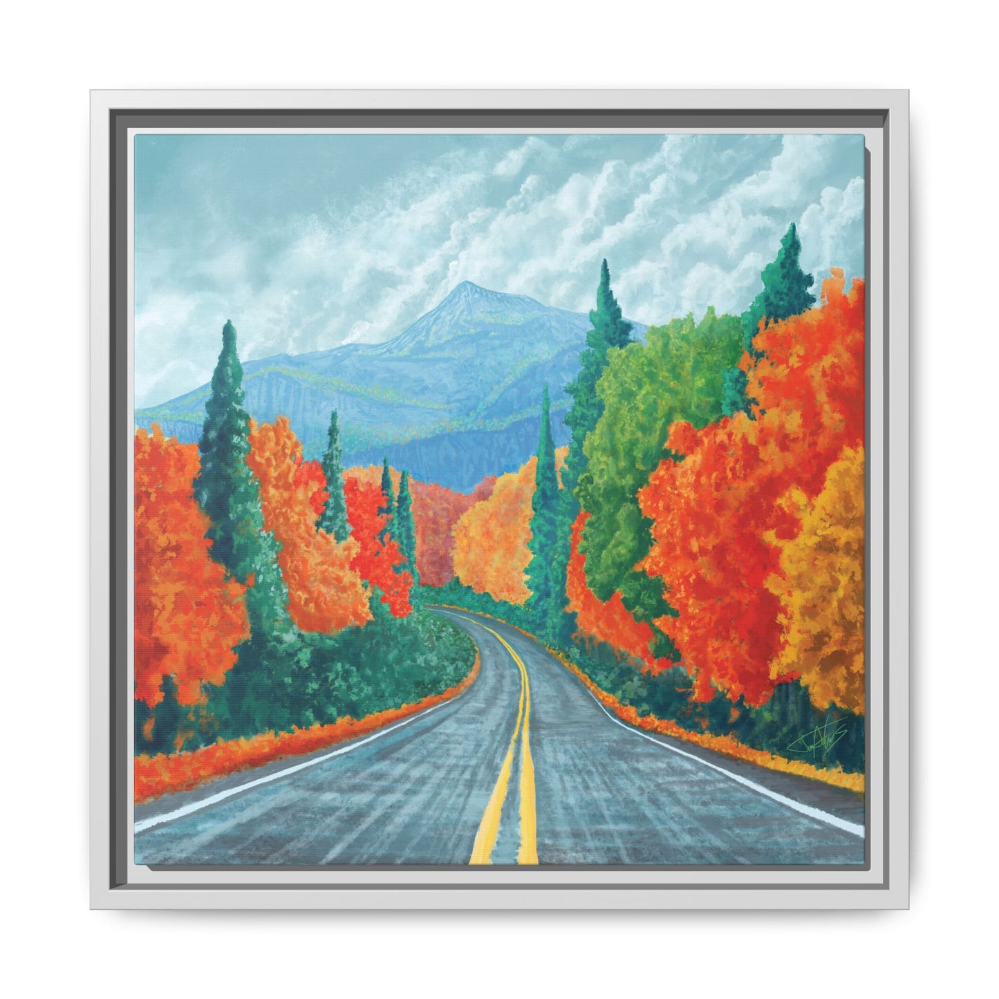 "Long Road Home" Framed canvas