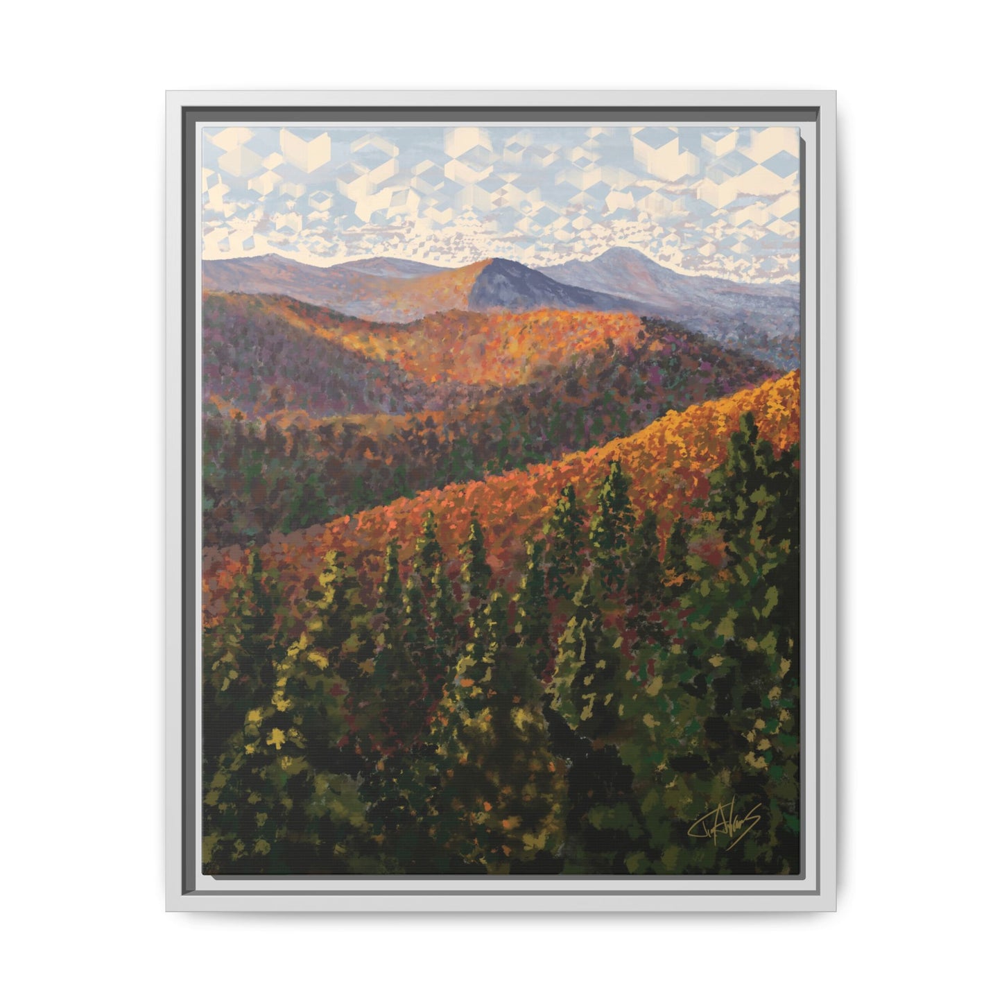 "Hills of Autumn" Framed canvas