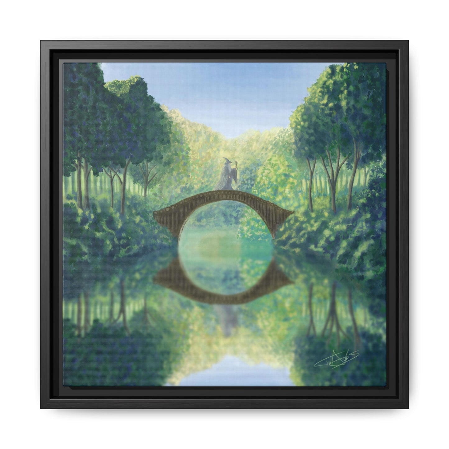 "A Wizard is Never Late" Framed canvas