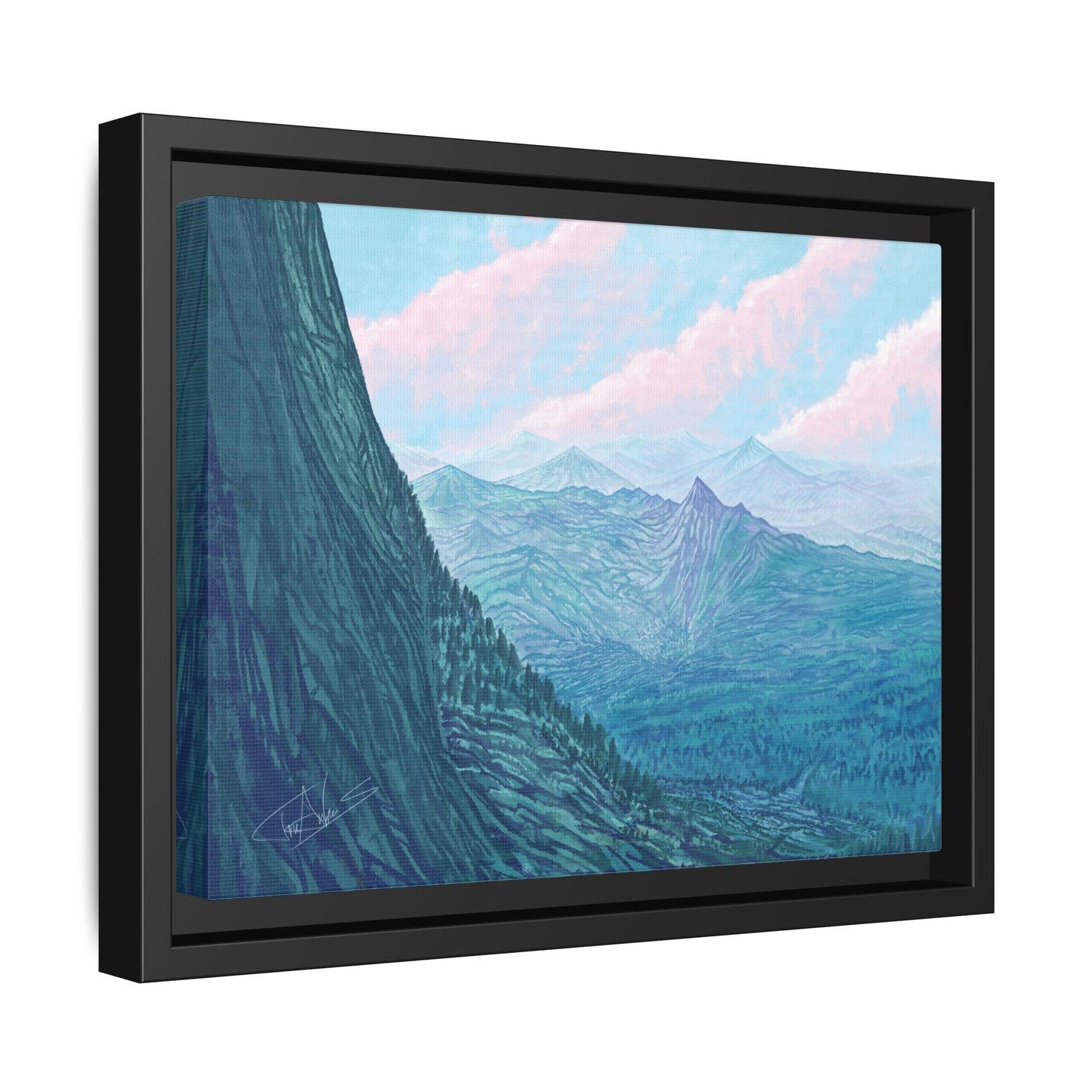 "Pastel Peak" Framed canvas