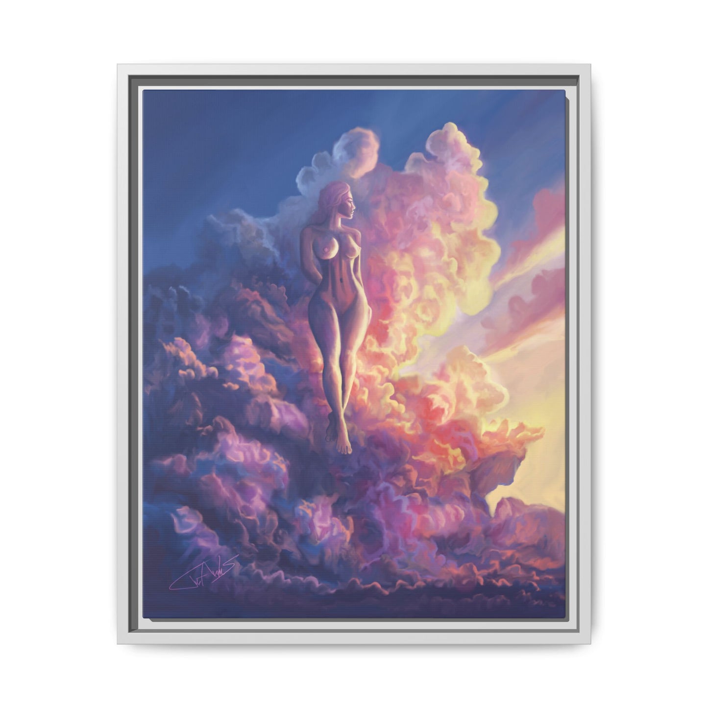 "Queen of Clouds" Framed canvas