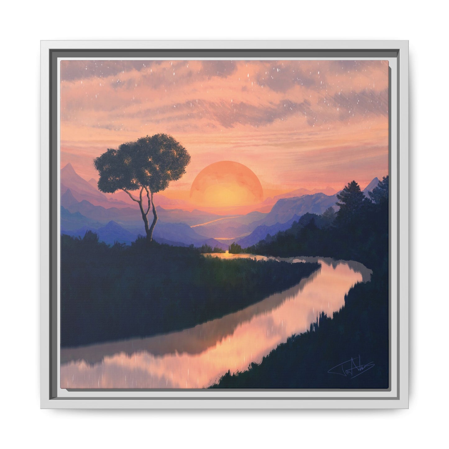 "Summer Sun" Framed canvas