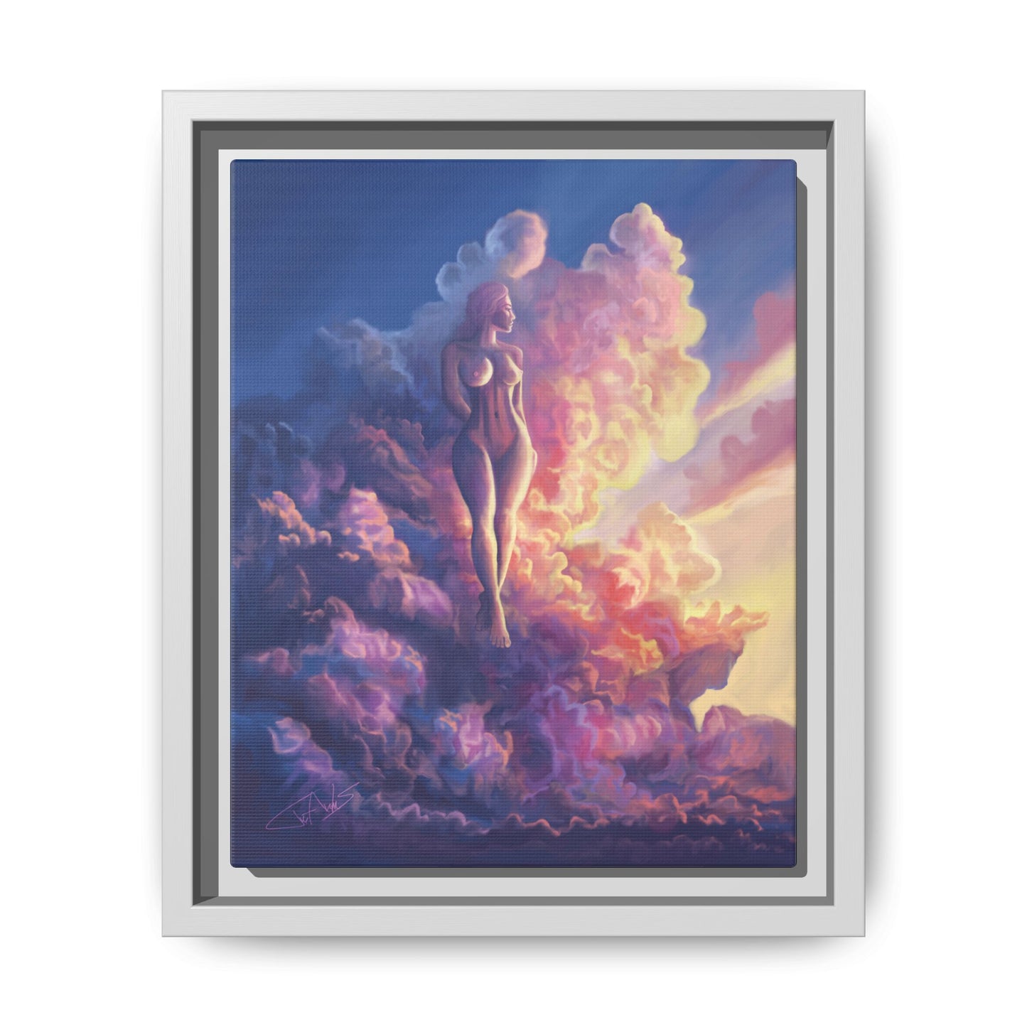 "Queen of Clouds" Framed canvas