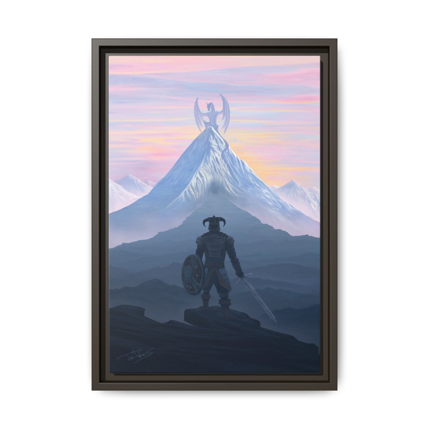 "Dragon Slayer" Framed canvas