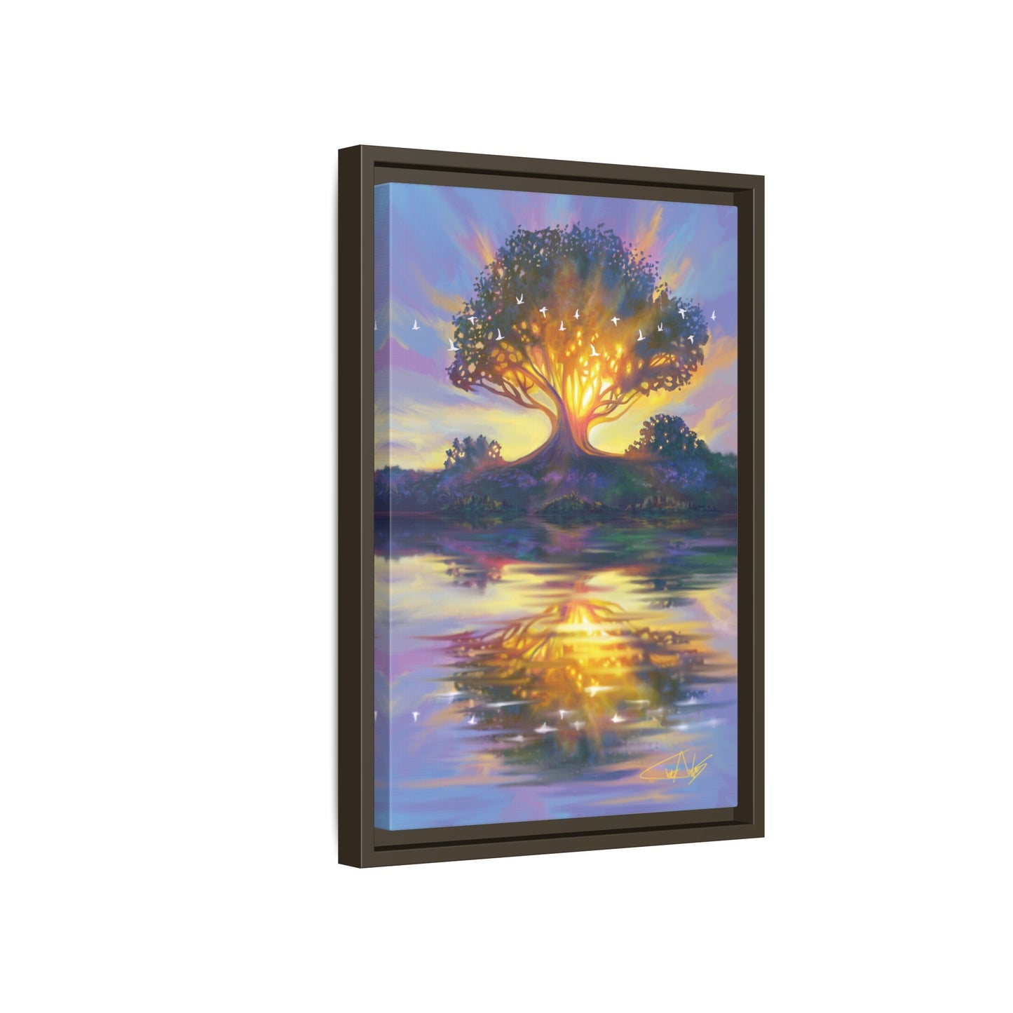 "Sunrise of Flutes" Framed canvas