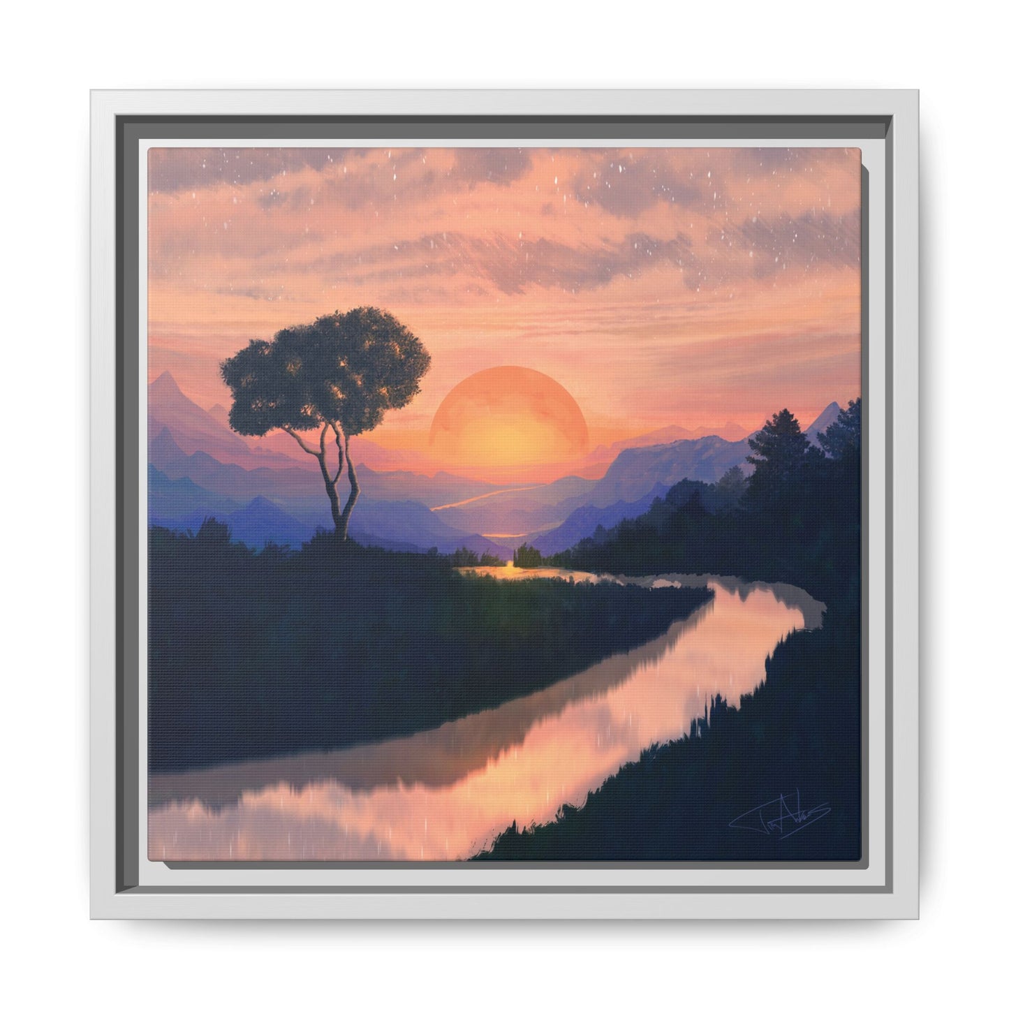 "Summer Sun" Framed canvas
