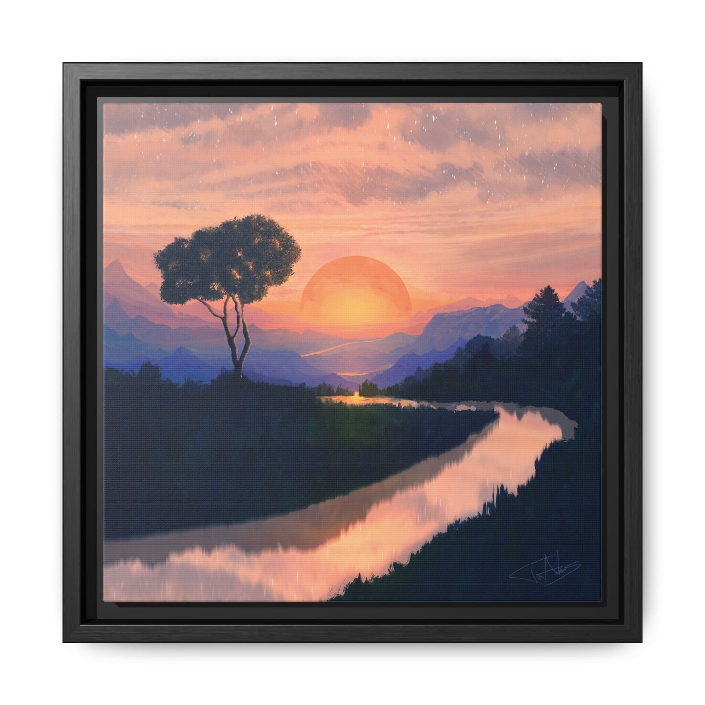 "Summer Sun" Framed canvas