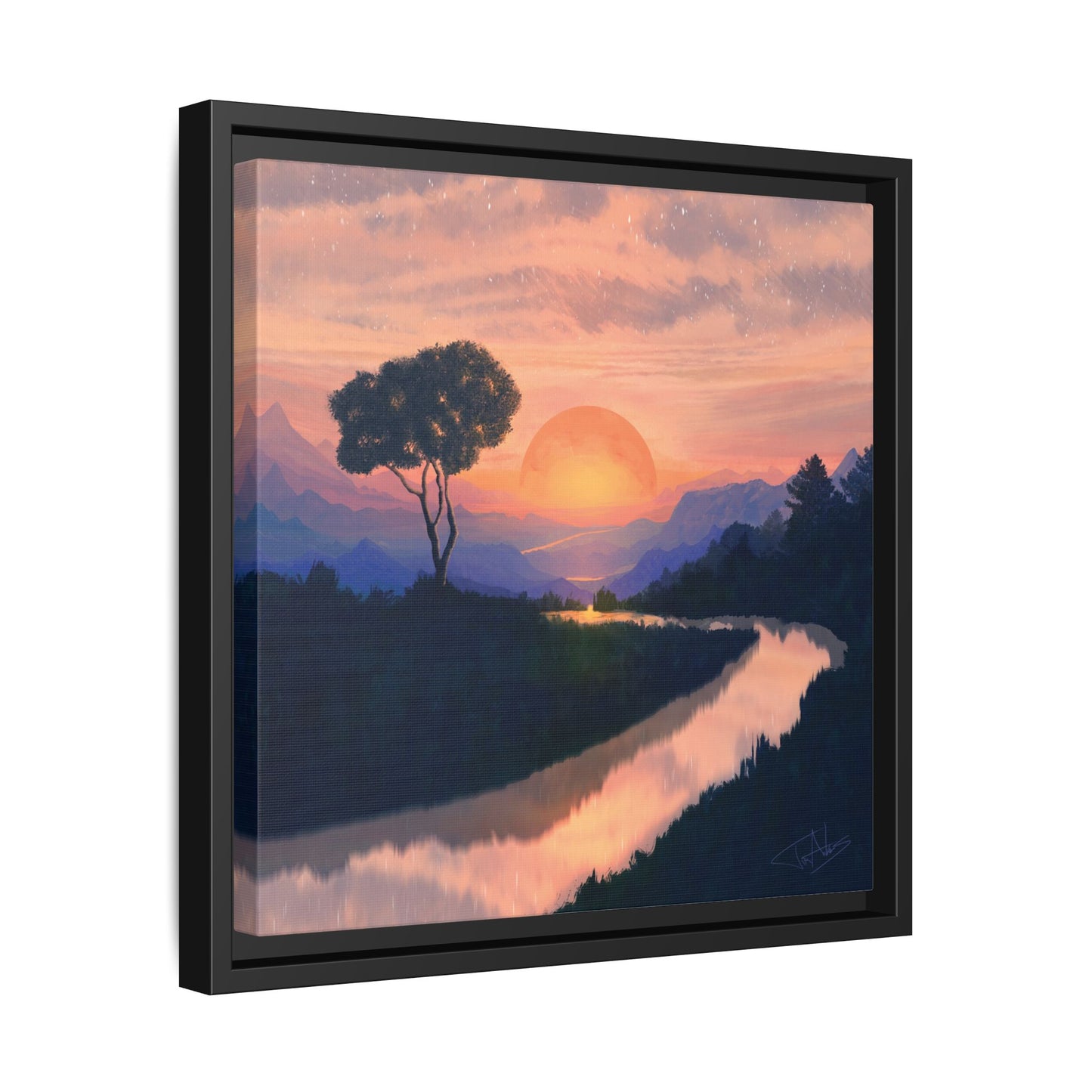 "Summer Sun" Framed canvas