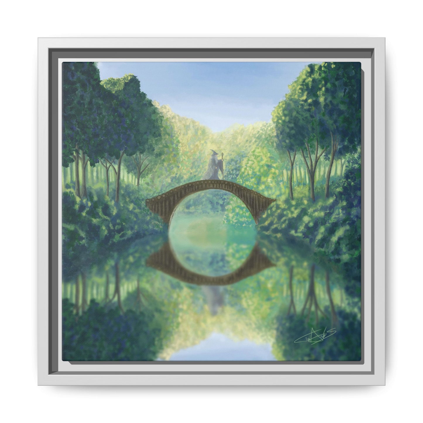 "A Wizard is Never Late" Framed canvas