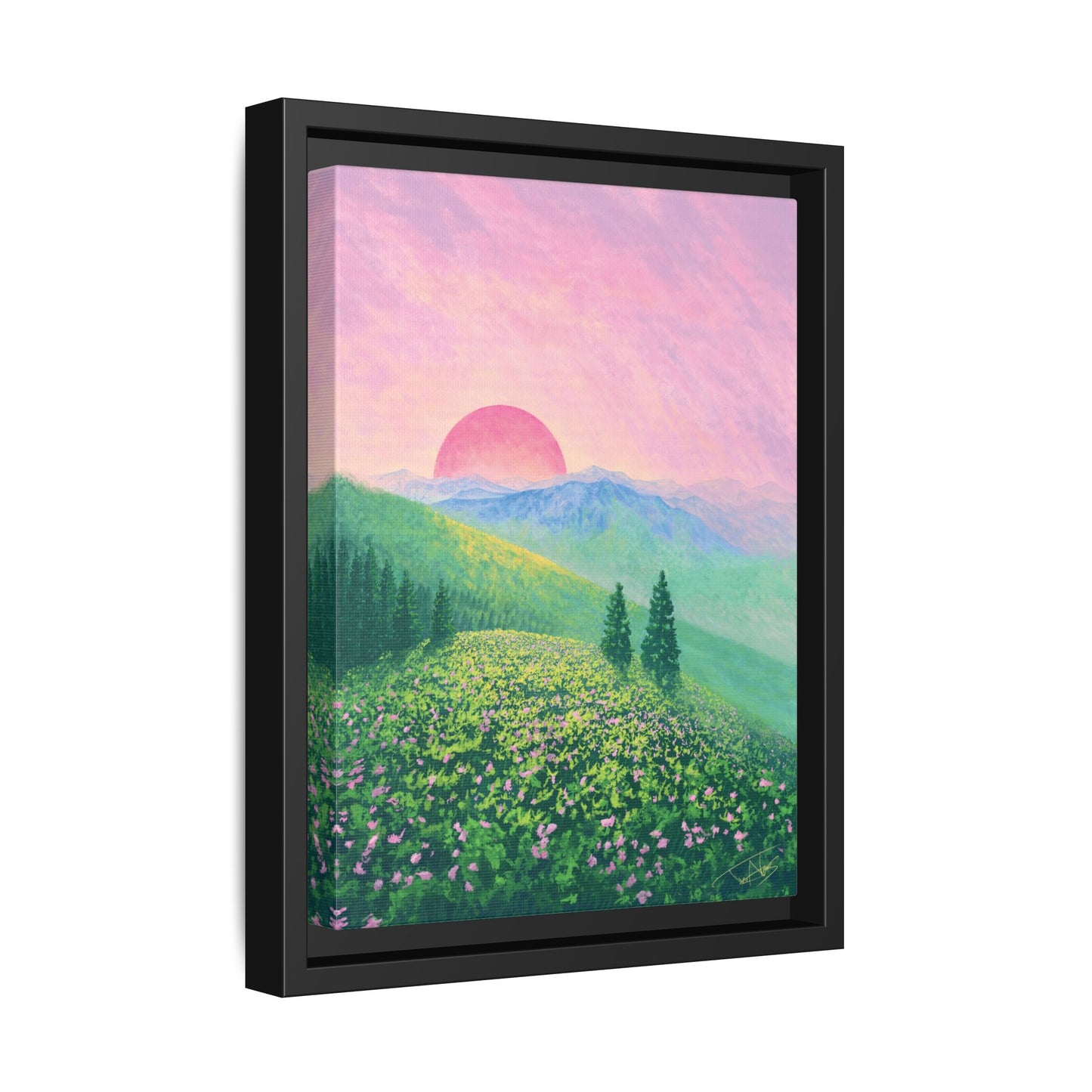 "Sunswept Hills" Framed canvas