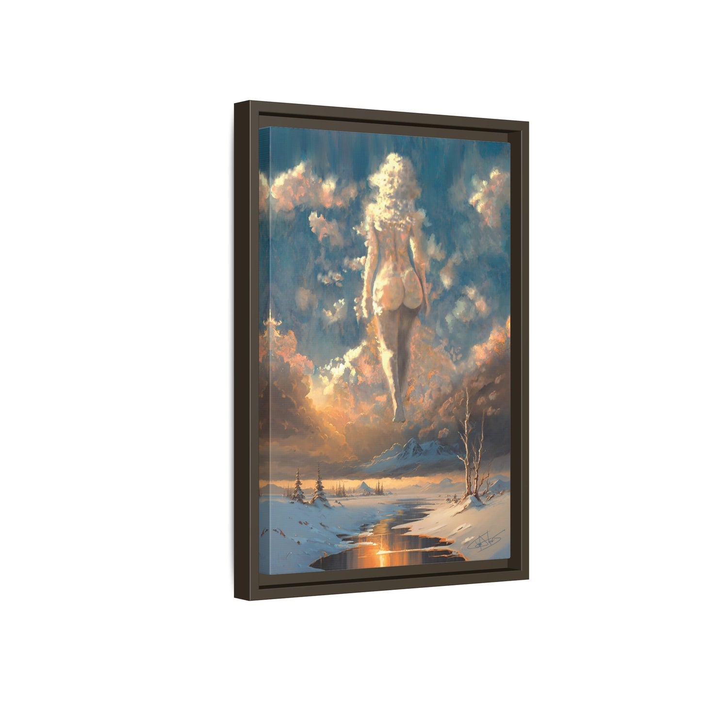 "Sunset Siren" Framed canvas