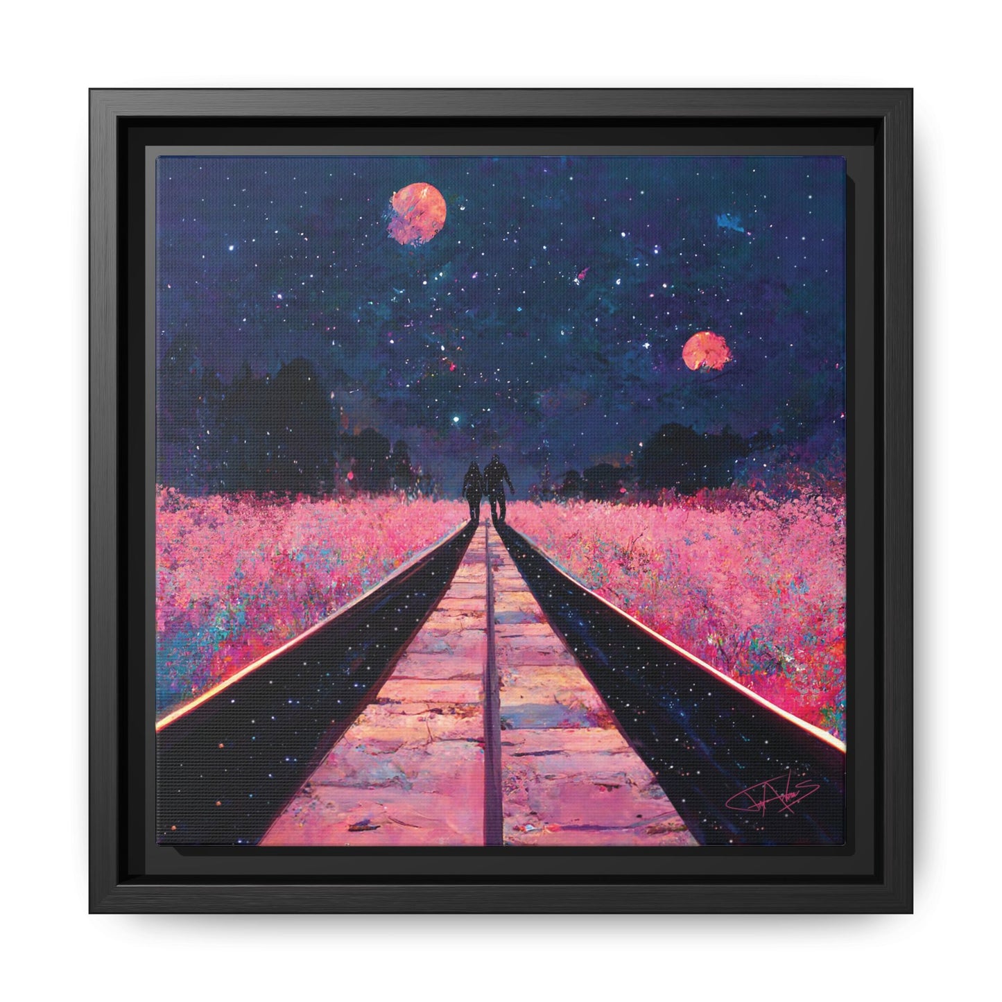 "Two Become One" Framed canvas