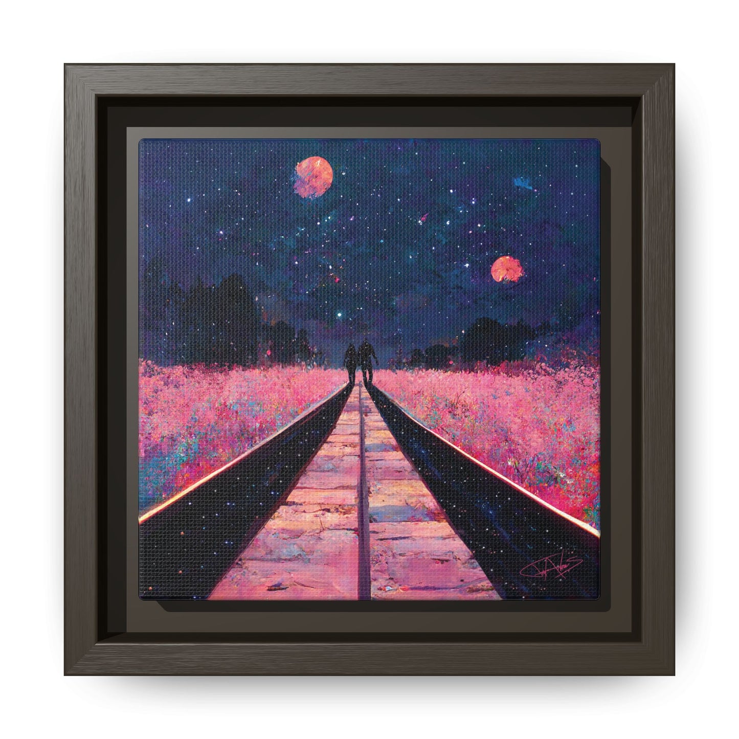 "Two Become One" Framed canvas