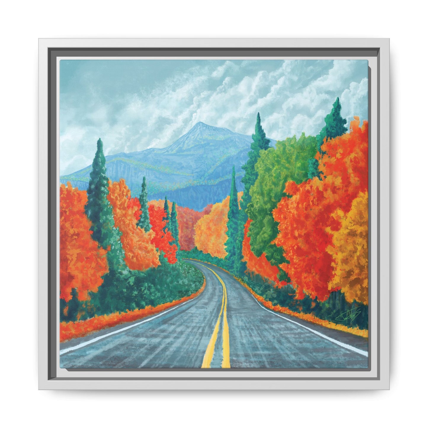 "Long Road Home" Framed canvas
