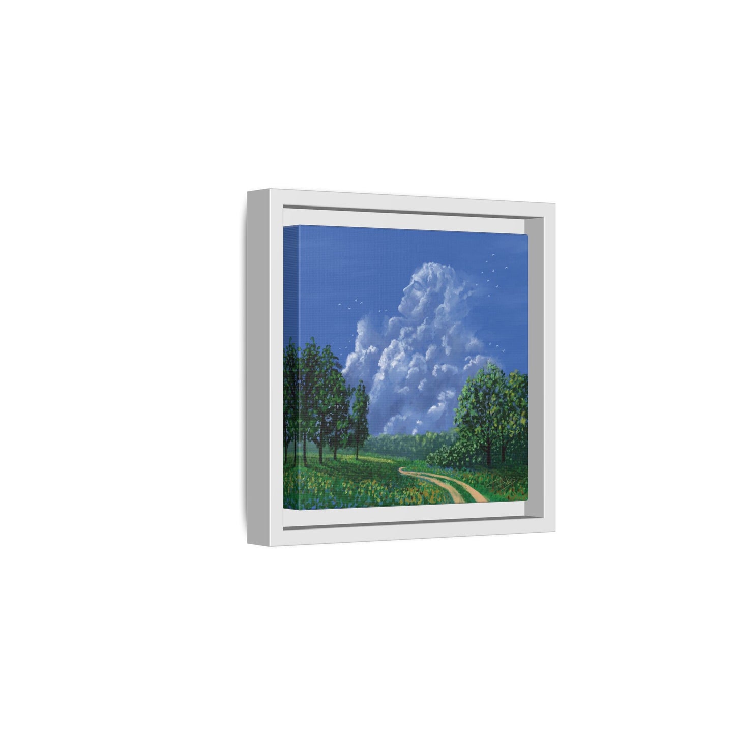 "Man in the Clouds" Framed canvas