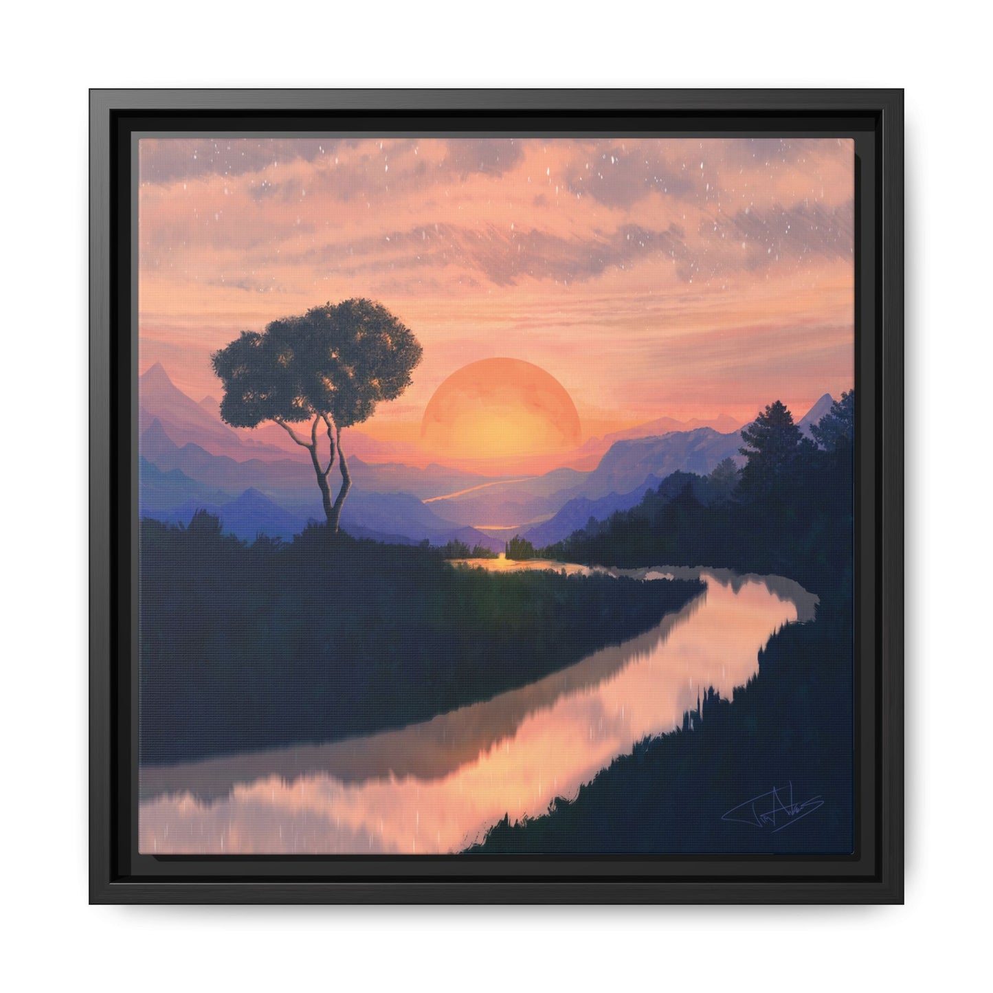 "Summer Sun" Framed canvas