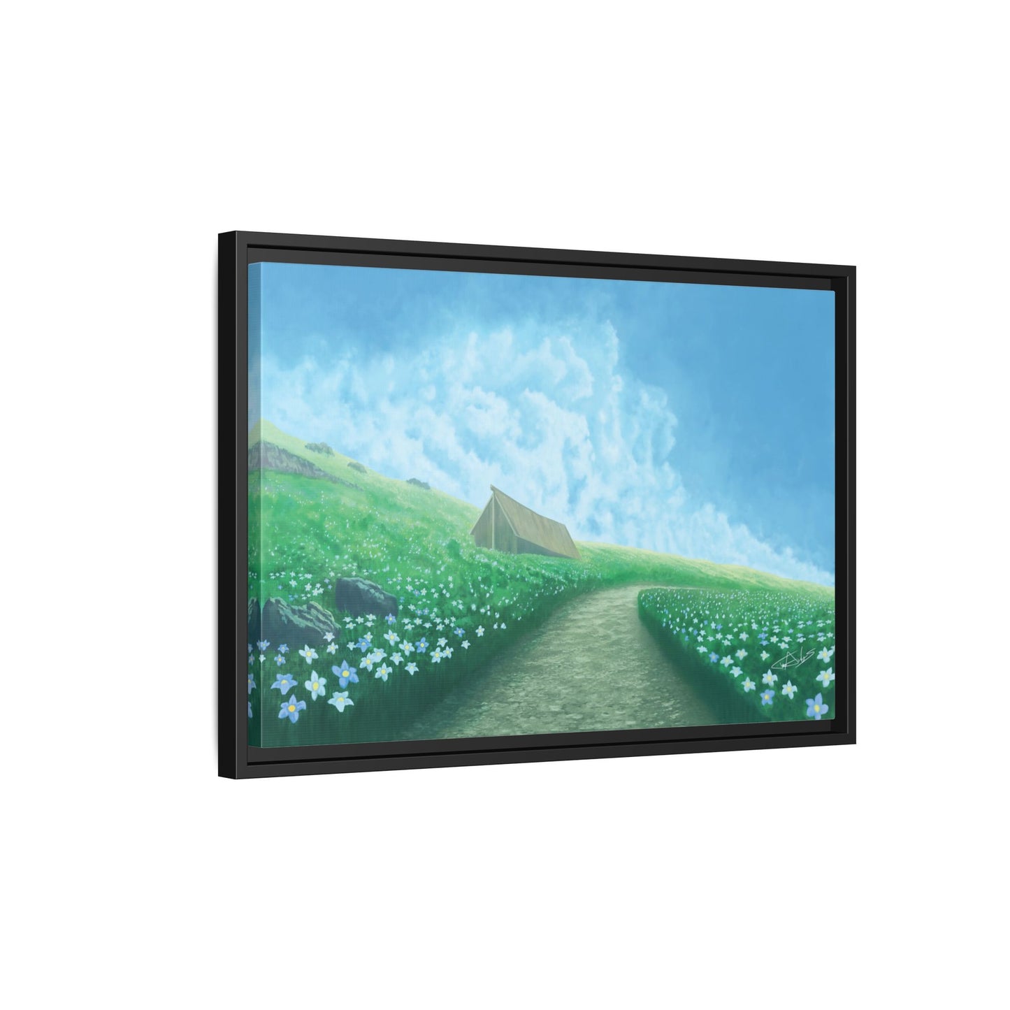 "Summer Stroll" Framed canvas