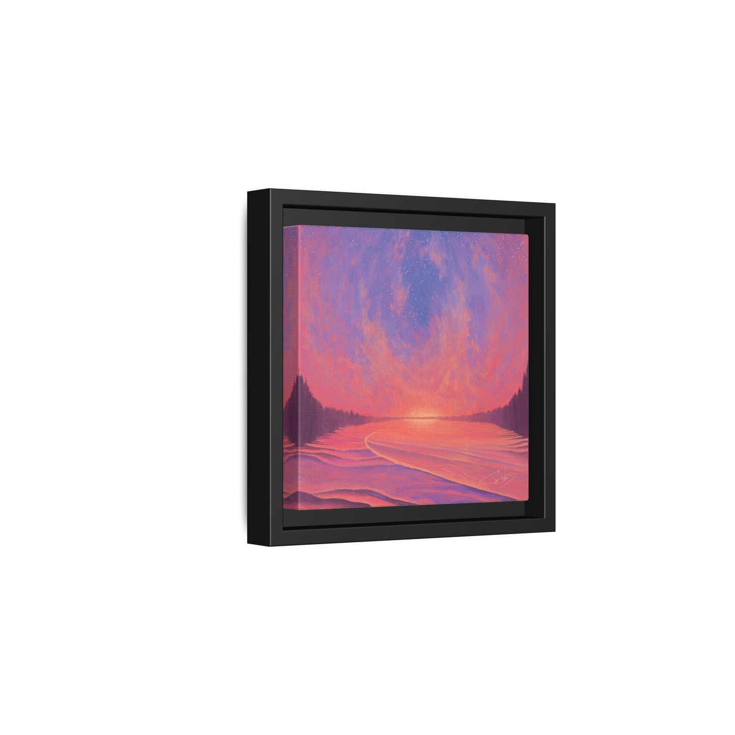 "Infinite Sunset" Framed canvas