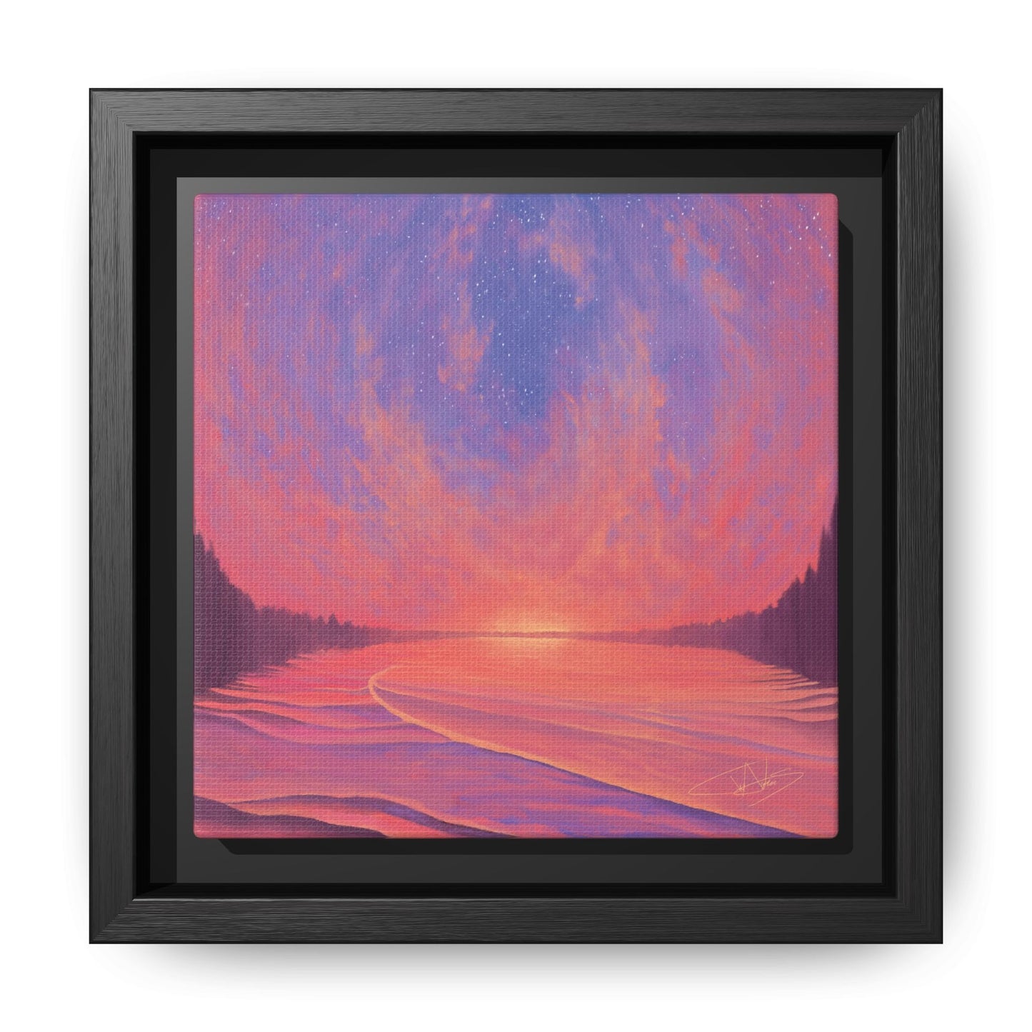 "Infinite Sunset" Framed canvas