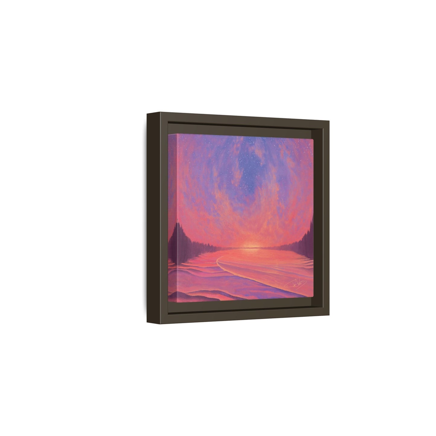 "Infinite Sunset" Framed canvas