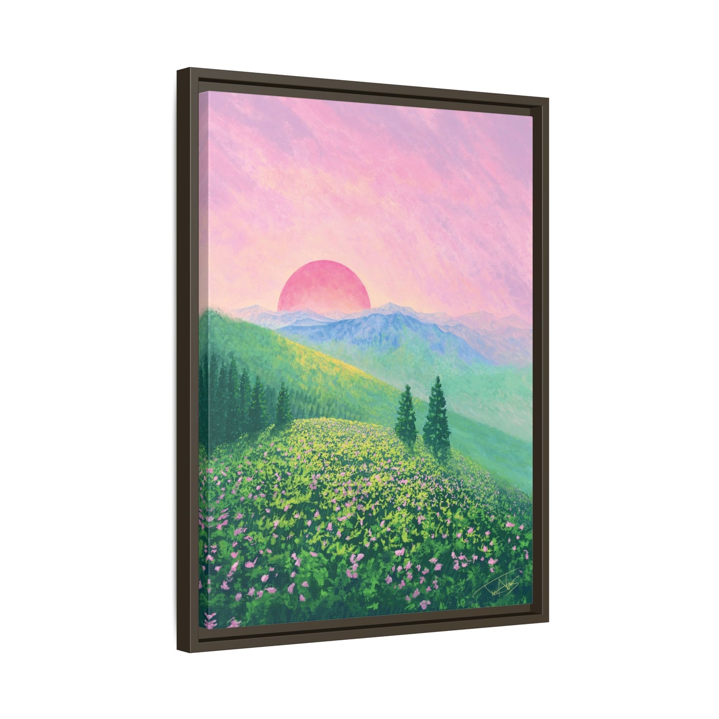 "Sunswept Hills" Framed canvas