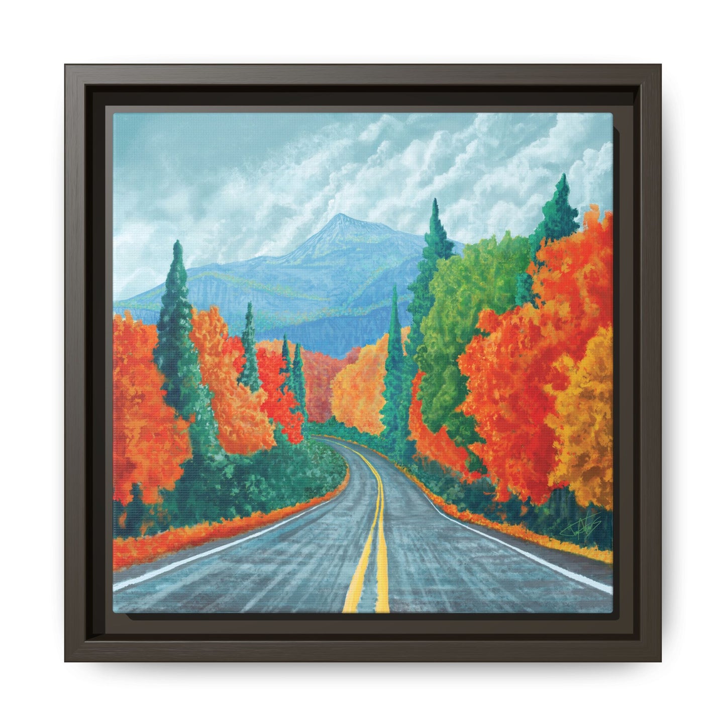 "Long Road Home" Framed canvas