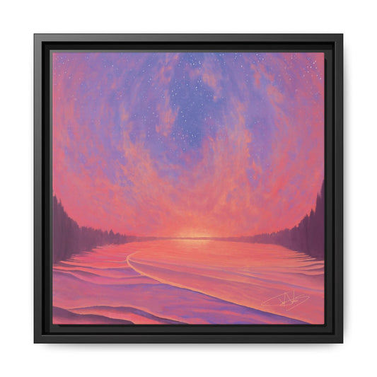 "Infinite Sunset" Framed canvas