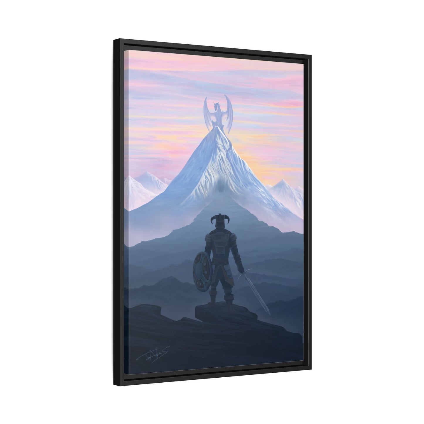 "Dragon Slayer" Framed canvas